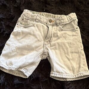 Zara boys Light Wash Denim Shorts - gray